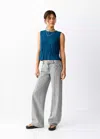 Mango Jean Taille Basse In Blue