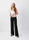 Mango Low-rise Jeans With Permanent Studs In Black