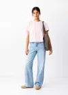 Mango Jean Taille Basse In Blue