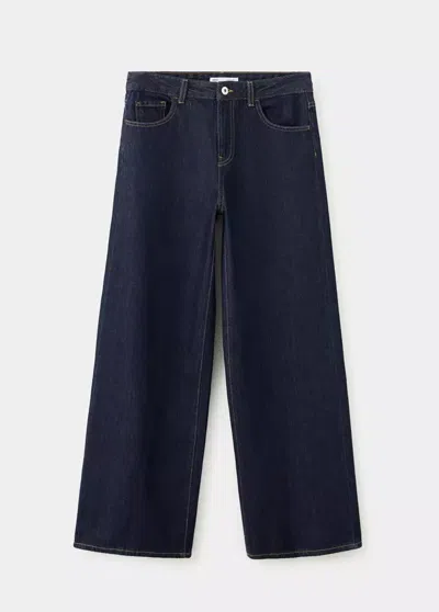 Mango Jean Taille Haute Et Taille Haute In Blue