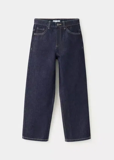 Mango Kids' Jean Taille Normale In Bleu