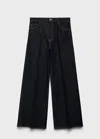 Mango High-rise Wideleg Jeans In Black
