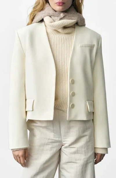 MANGO MANGO JEANNE STRUCTURED CROP BLAZER