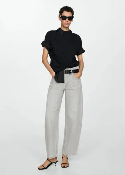 Mango High-waist Slouchy Jeans Denim Grey