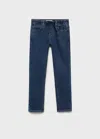 Mango Comfy Drawstring Jeans Dark Blue In Blue