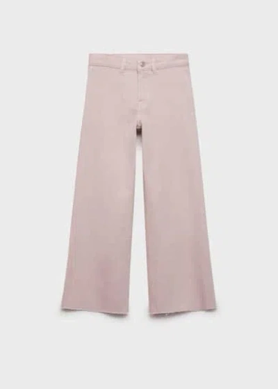 Mango Kids' Straight Fit Jeans In Light/pastel Purple