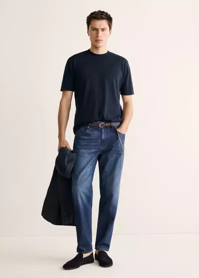 Mango Jeans Made In Italy In Dark Blue