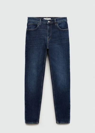 Mango Jeans Newmom Comfort High Rise Dark Blue