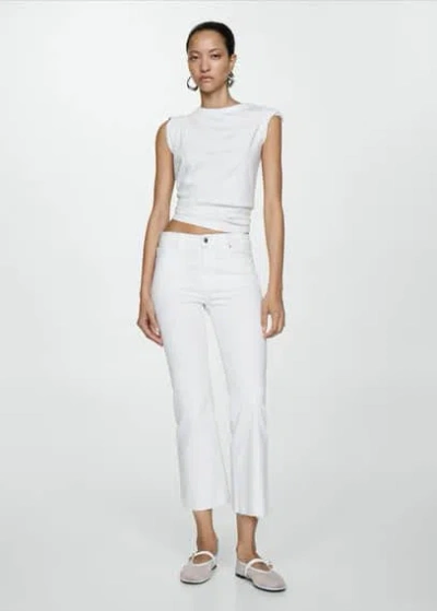 Mango Jeans Sienna Flare Crop White