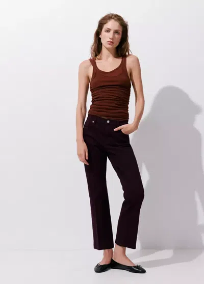 Mango Jeans Sienna In Lie De Vin