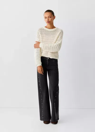 Mango Jeans Storm In Black Denim