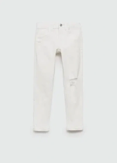 Mango Jeans In Blanc
