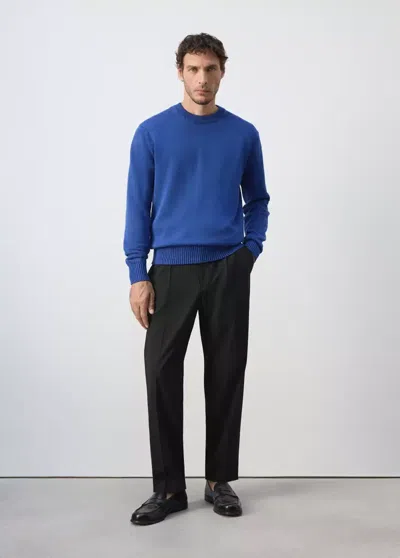 Mango Jersey 100 % Coton Tricot Moyen In Bleu