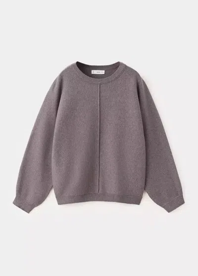 Mango Kids' Jersey En Maille Avec Détail De Couture In Gray
