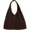 Mango Joel Suede Shoulder Bag In Brown