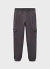Mango Jogger Cargo Cordon Gris Anthracite - Enfants - 13-14 Ans -  Kids In Purple