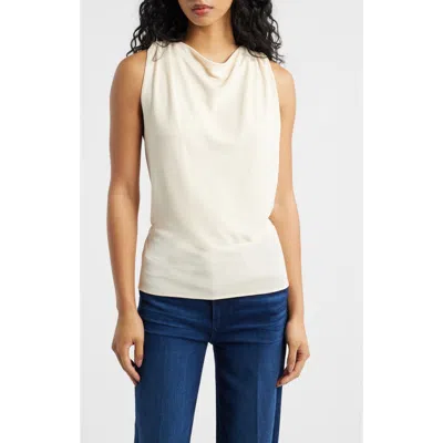 Mango Juliete Cowl Neck Tank In Neutral