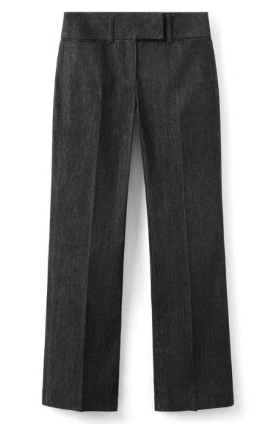 Mango June Stretch Denim Pants In Black