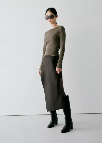 Mango Jupe Asymétrique In Gray