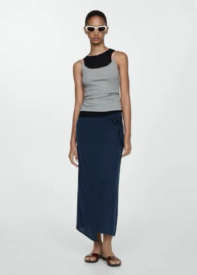 Mango Jupe In Bleu Foncé