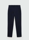 Mango Women's Striped Straight Suit Trousers In Bleu Marine Foncé