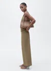 Mango Jupe-culotte Maille Kaki - Femme - M -