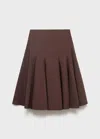 Mango Pleat Midi Skirt