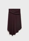 Mango Draped Midi Skirt