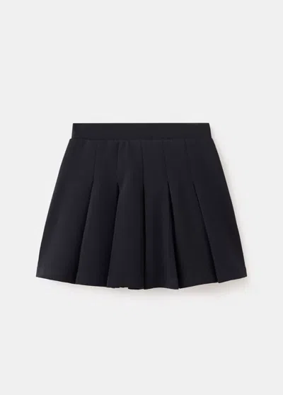 Mango Kids' Jupe-short Plissée In Noir
