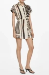 Mango Karina Mixed Print Minidress In Multi