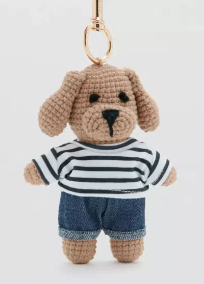 Mango Keychain With Plushie In Brown