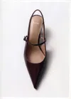 Mango Chaussures Vernies Talon Kitten Heel Chocolat - Femme - 40 -  In Brown