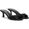 Mango Kitten-heel Sandals With Strap Black In Black