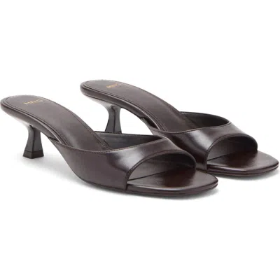 Mango Kitten Heel Sandal In Brown