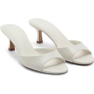 Mango Kitten Heel Sandal In White