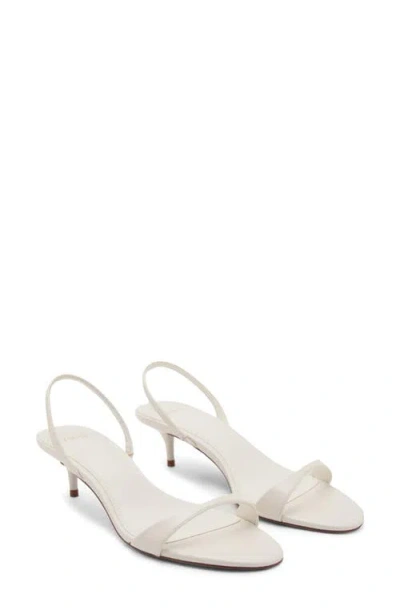 Mango Kitten Heel Slingback Sandal In Neutral