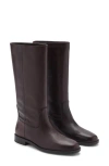 Mango Knee High Boot In Chocolate