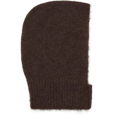 Mango Knit Balaclava In Brown