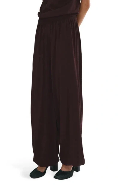 Mango Knit Balloon Legs In Burgundy