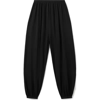 Mango Knit Balloon Pants In Black