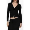 Mango Cardigan Maille Boutons In Black