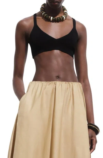 Mango Knit Cropped Top