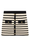Shop Mango Knit Miniskirt In Ecru