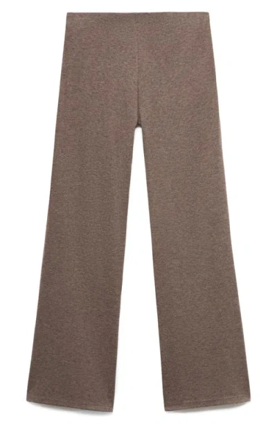 Mango Knit Pants In Brown