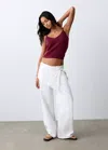 Mango Knit Strap Top In Brown