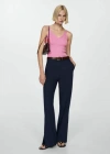 Mango Knit Strap Top Light Pink In Light Pink