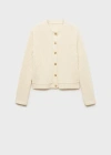 Mango Jacket Ecru In Ecru