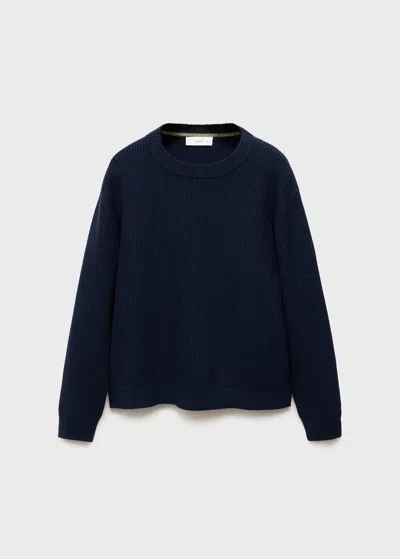 Mango Pull-over Maille Coton Bleu Marine - Enfants - 13-14 Ans -  Kids In Blue