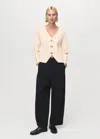 Mango Veste En Maille Boutons Bijoux Écru - Femme - Xl -  In Neutral