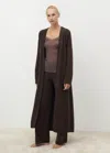 Mango Knitted Long Dressing Gown Chocolate In Brown